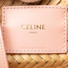 Teen Raffia Cuir Triomphe Classic Panier Tote