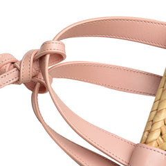 Teen Raffia Cuir Triomphe Classic Panier Tote