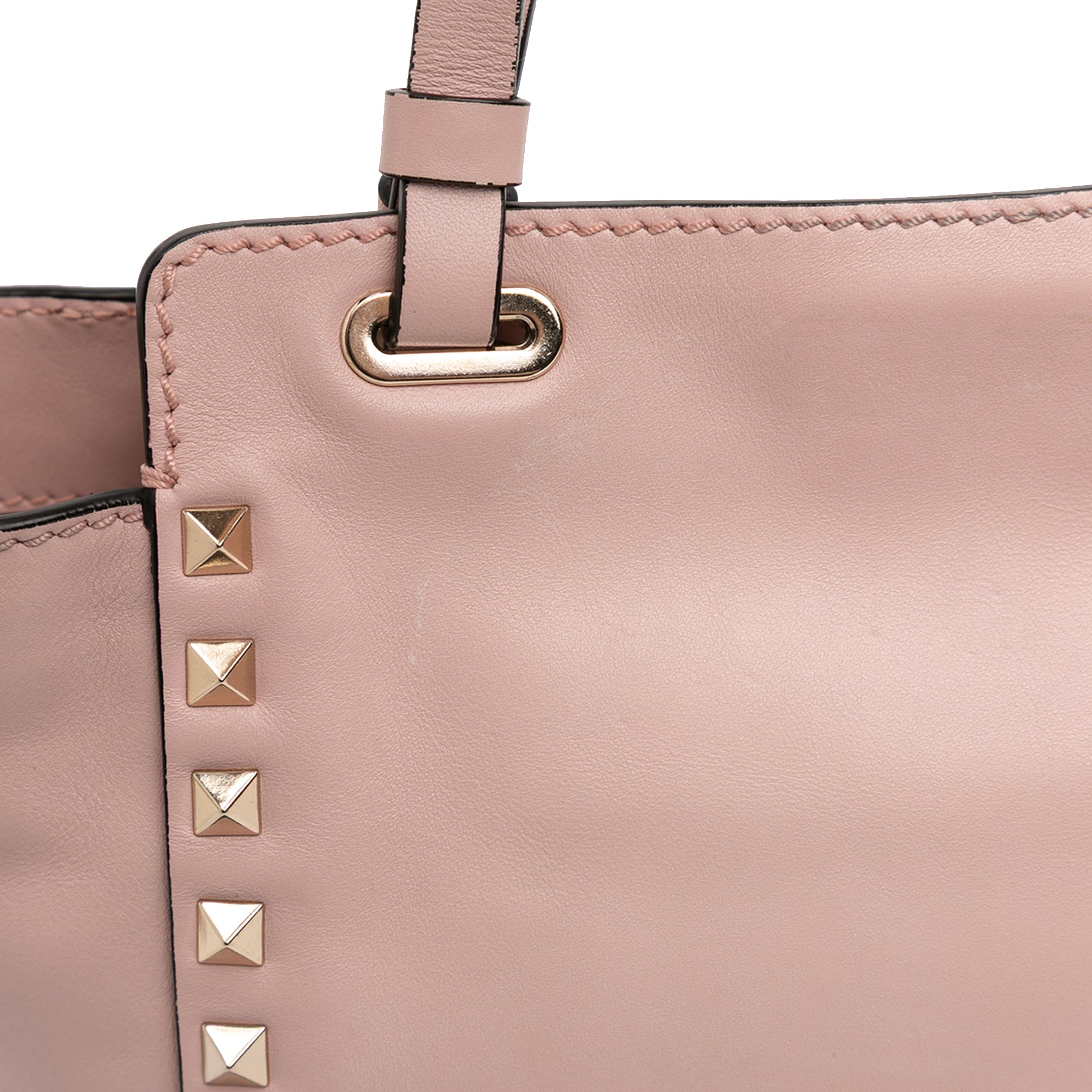 Mini Leather Rockstud Trapeze Satchel
