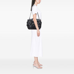 Small Woven Calfskin Buckle Surplus Basket Bag