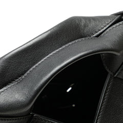Small Woven Calfskin Buckle Surplus Basket Bag