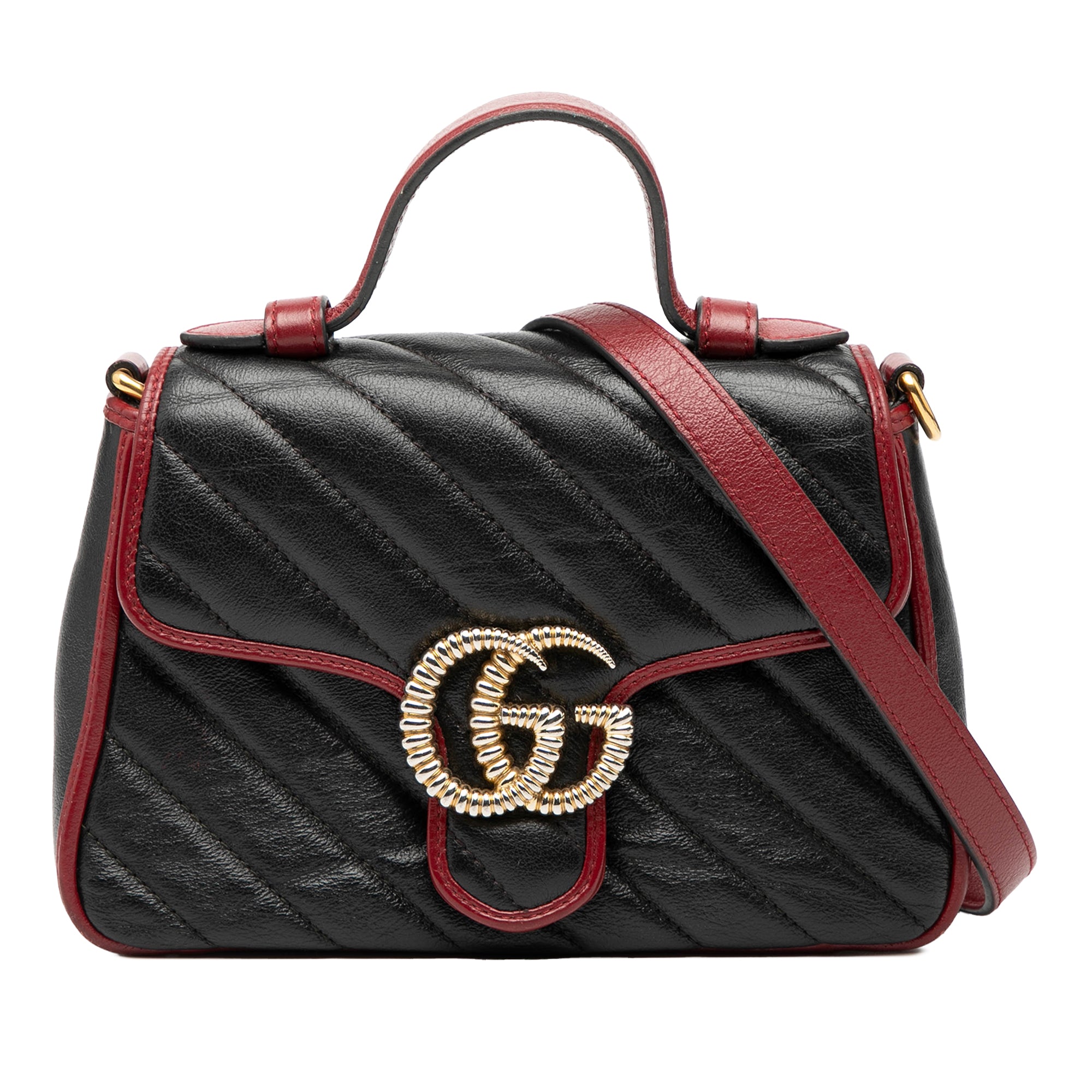 GG Marmont Matelasse Leather Torchon Top Handle Bag