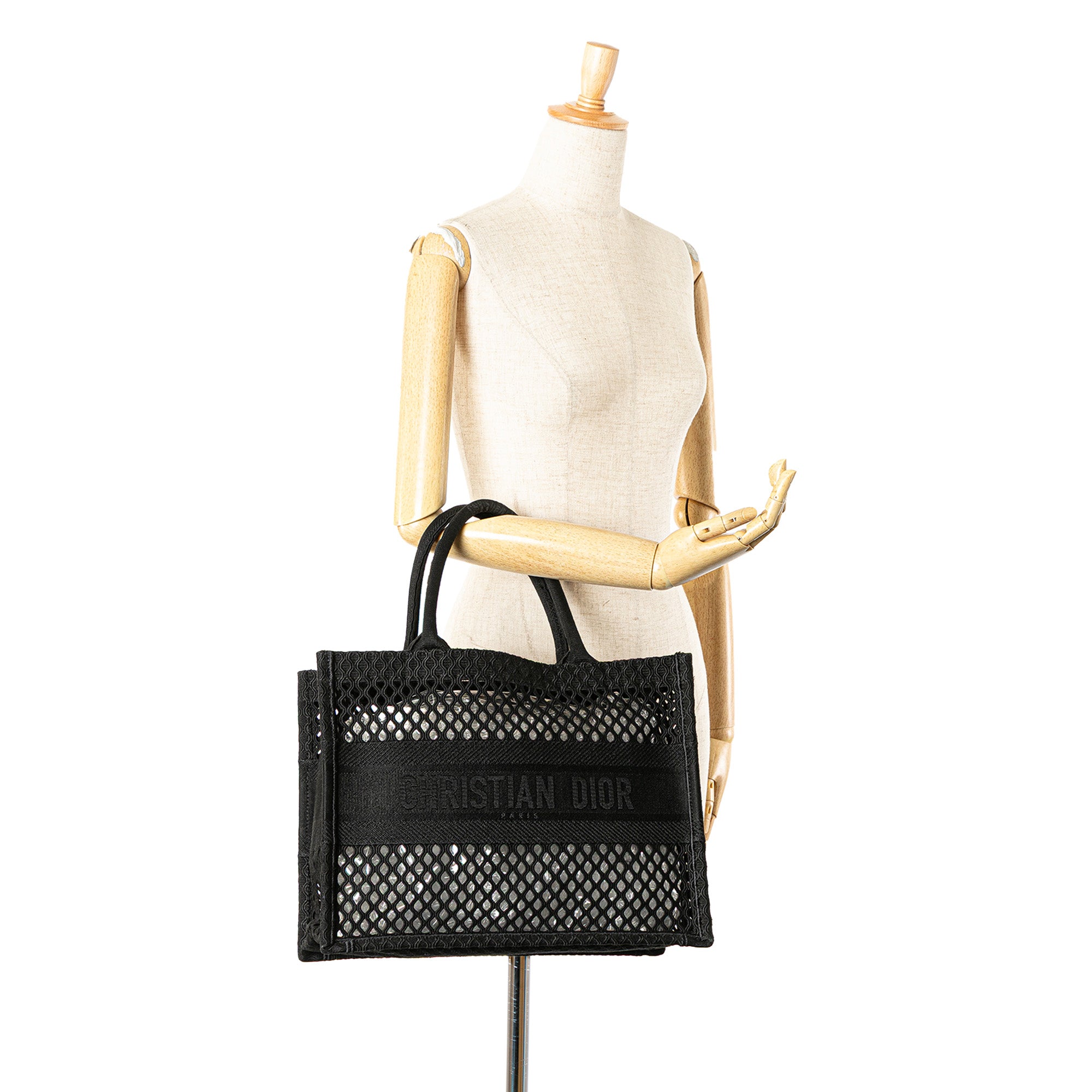 Medium Mesh Embroidered Book Tote