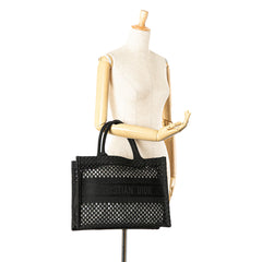 Medium Mesh Embroidered Book Tote