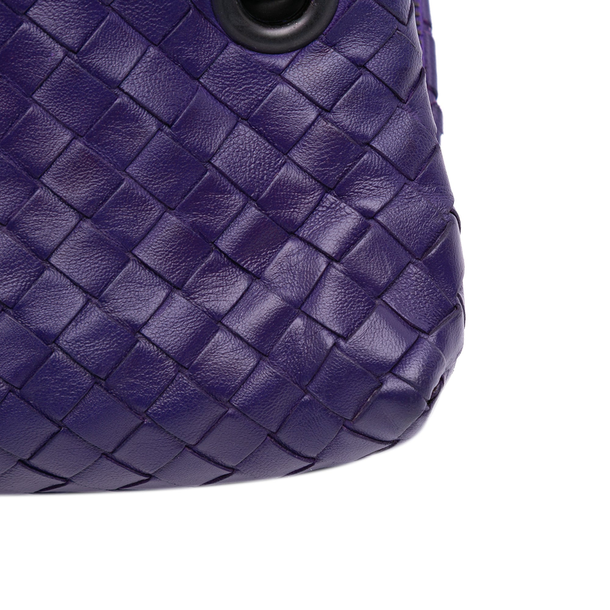 Nappa Intrecciato Triple Zip Shoulder Bag