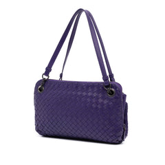 Nappa Intrecciato Triple Zip Shoulder Bag