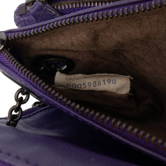 Nappa Intrecciato Triple Zip Shoulder Bag