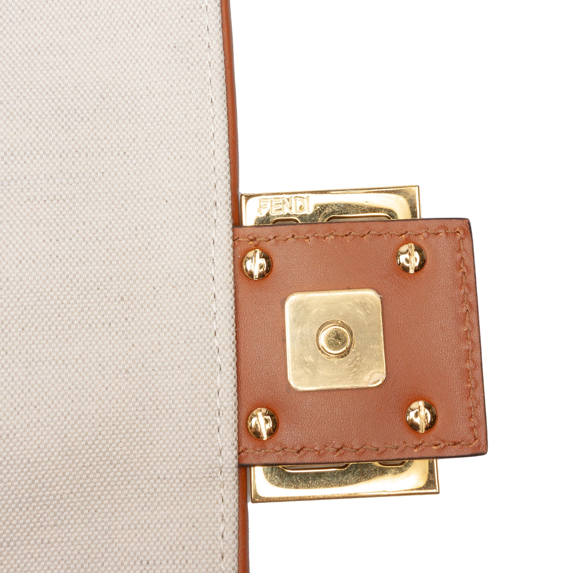 Zucca Embroidered Canvas Baguette Satchel
