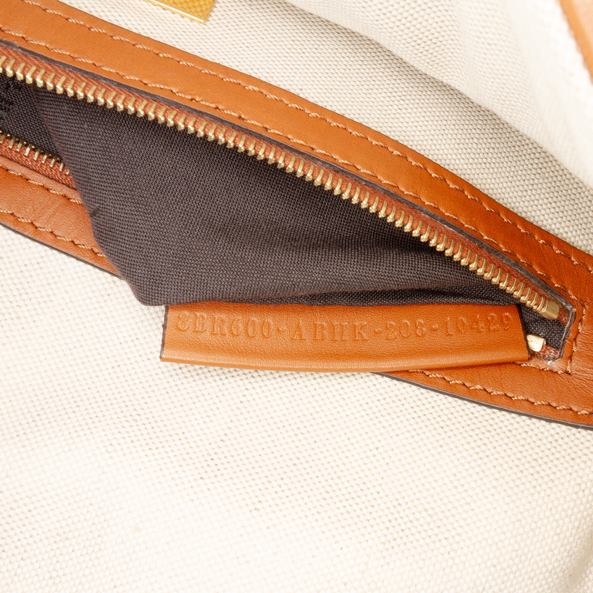 Zucca Embroidered Canvas Baguette Satchel
