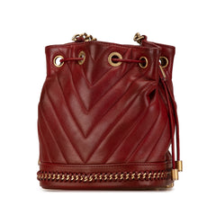 Paris Cosmopolite Small Chevron Lambskin Bucket Bag