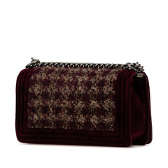 Old Medium Velvet and Tweed Boy Flap