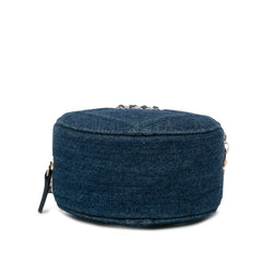 Denim 19 Round Clutch with Chain_3