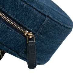 Denim 19 Round Clutch with Chain_7