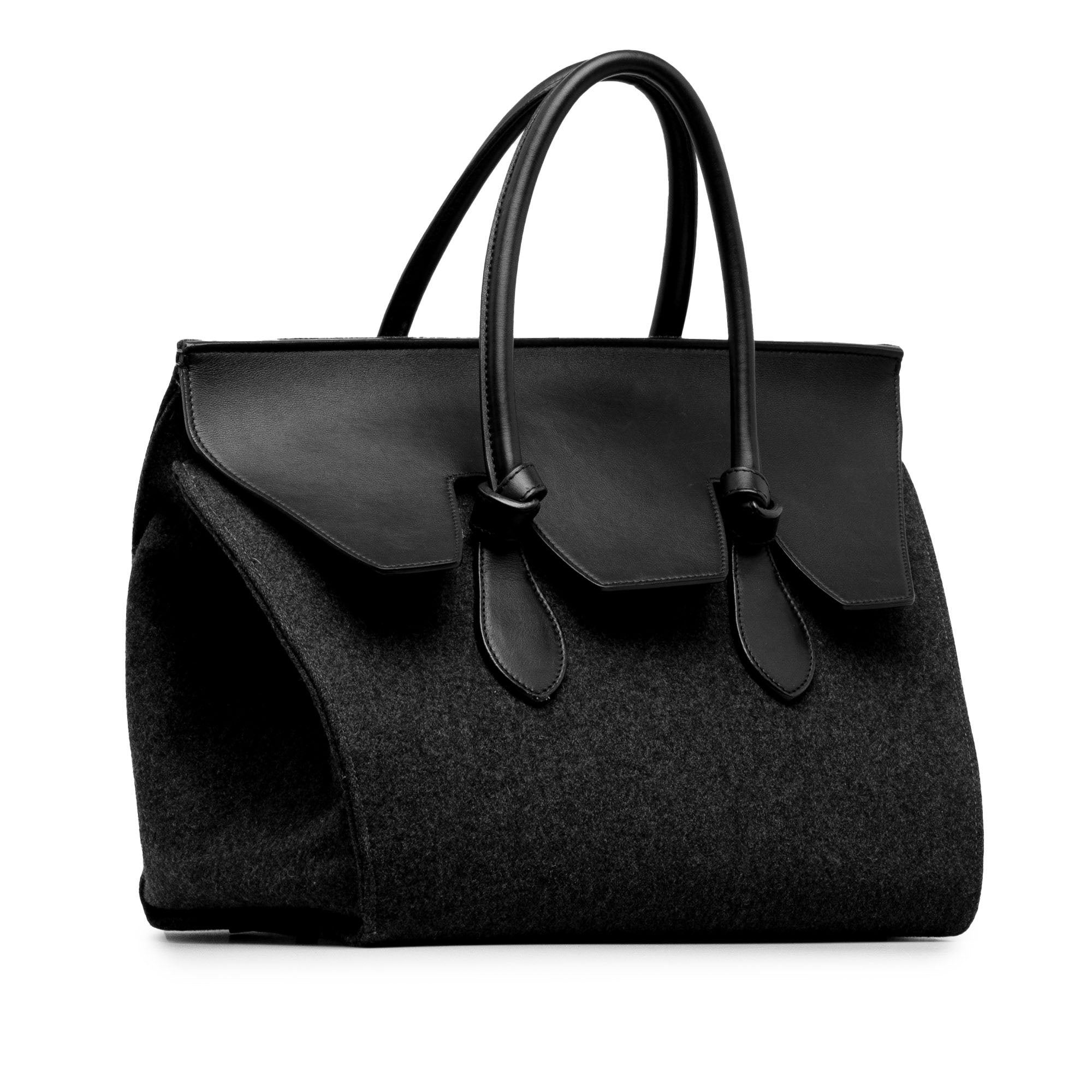 Felt and Leather Tie Knot Tote_1