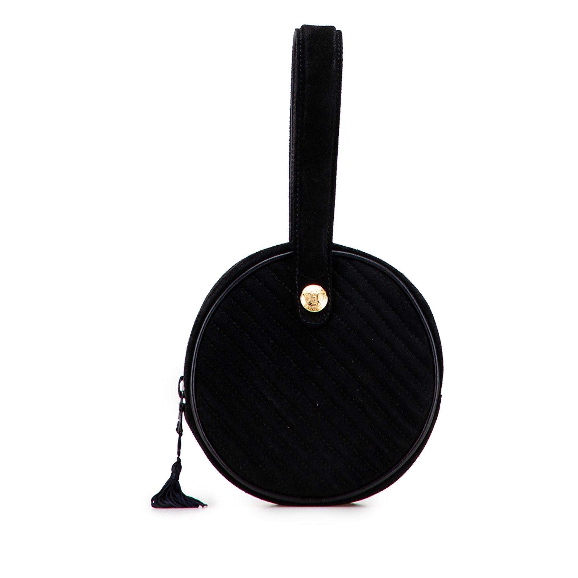 Round Suede Tassel Handbag