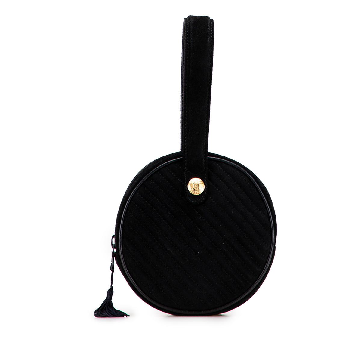 Round Suede Tassel Handbag