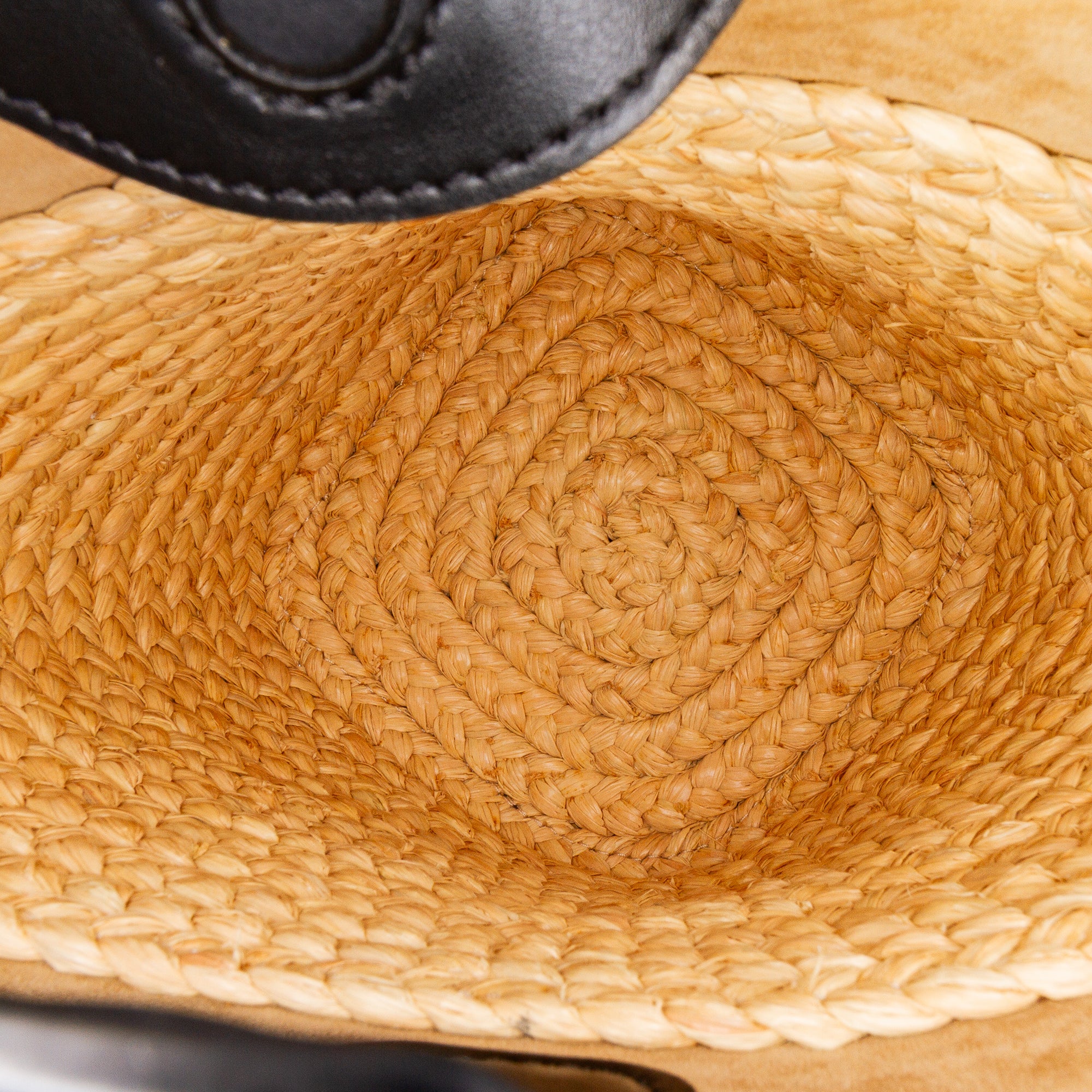 Mini Raffia Pebble Bucket Bag