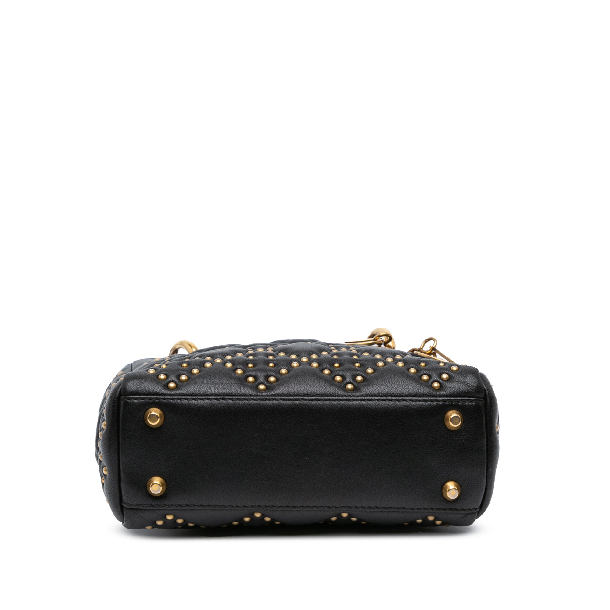 Mini Calfskin Cannage Studded Supple Lady Dior