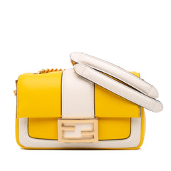 Mini Bicolor Nappa Apolo Chain Baguette Shoulder Bag