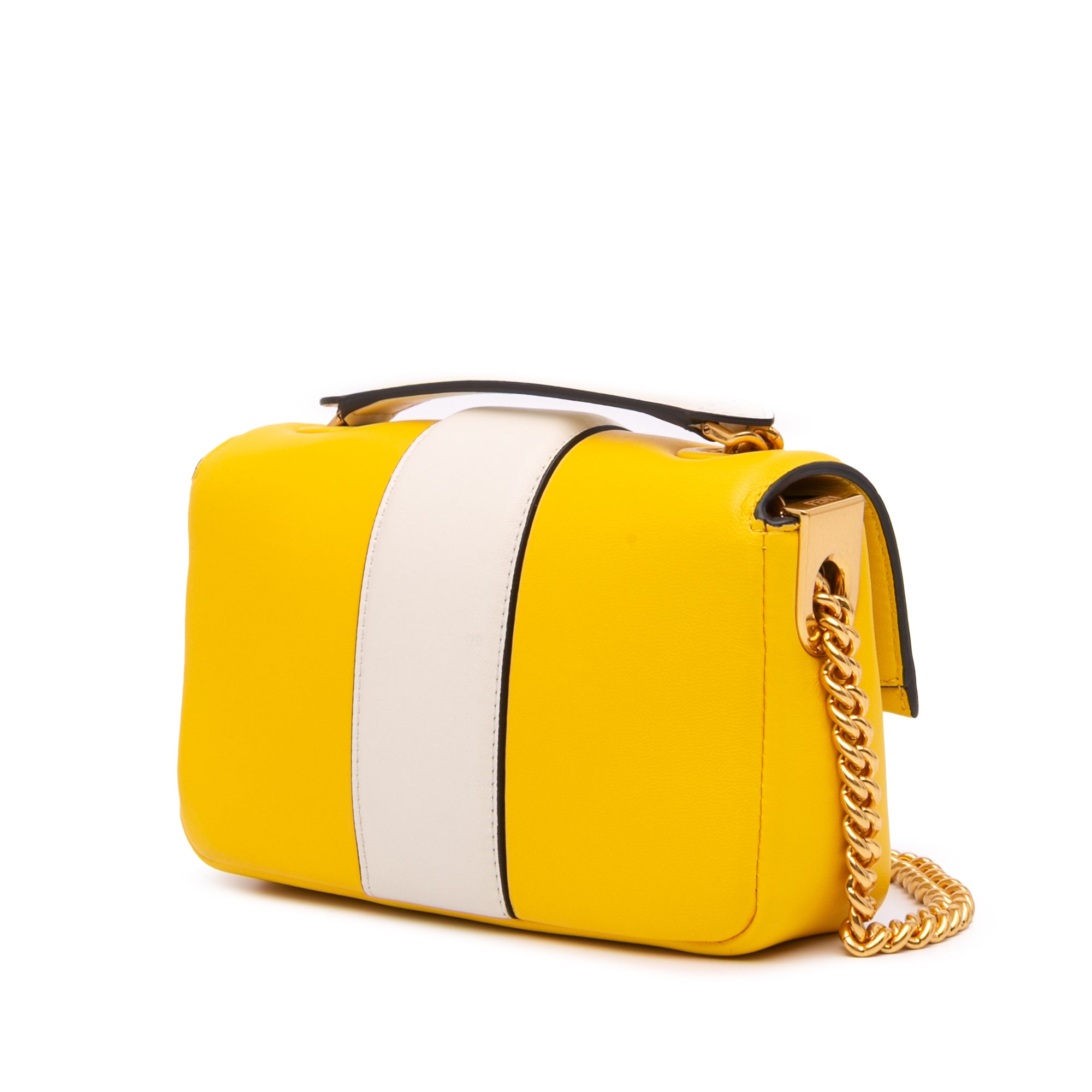 Mini Bicolor Nappa Apolo Chain Baguette Shoulder Bag