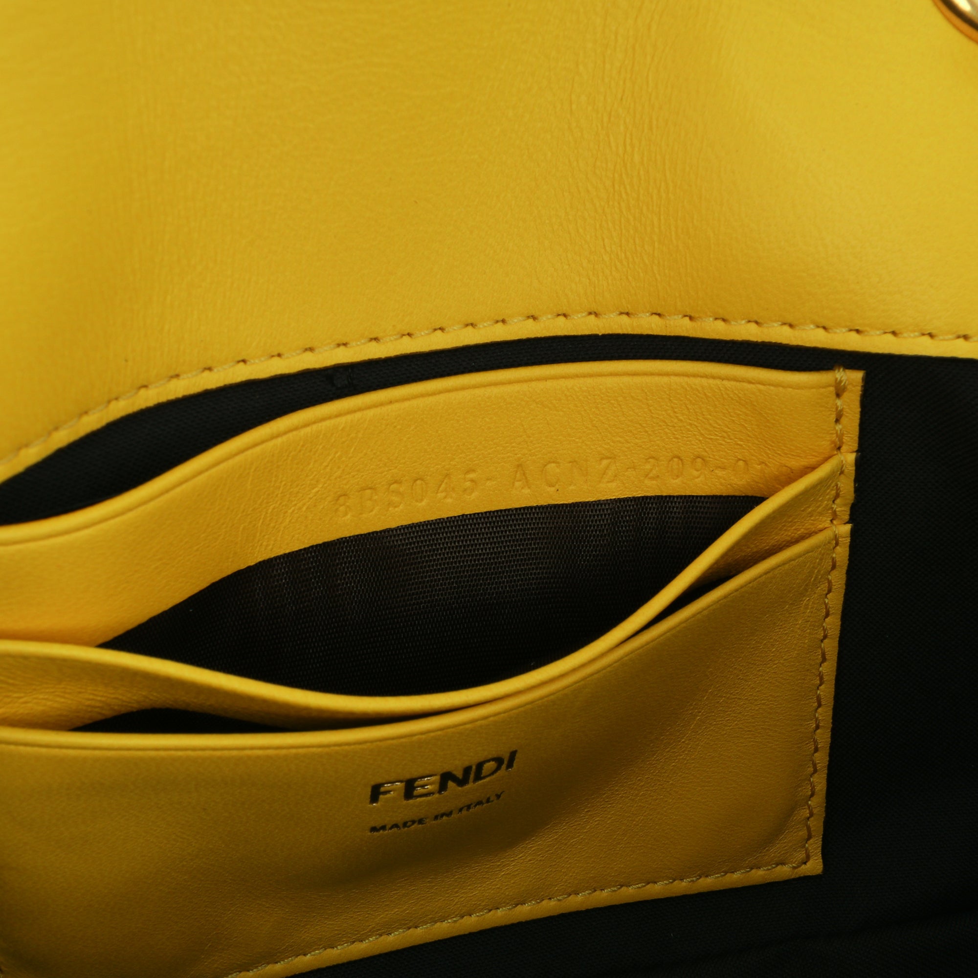 Mini Bicolor Nappa Apolo Chain Baguette Shoulder Bag