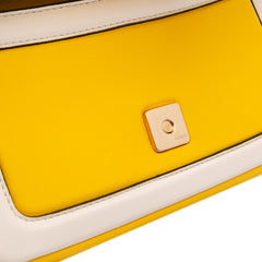 Mini Bicolor Nappa Apolo Chain Baguette Shoulder Bag