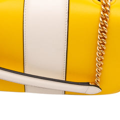 Mini Bicolor Nappa Apolo Chain Baguette Shoulder Bag