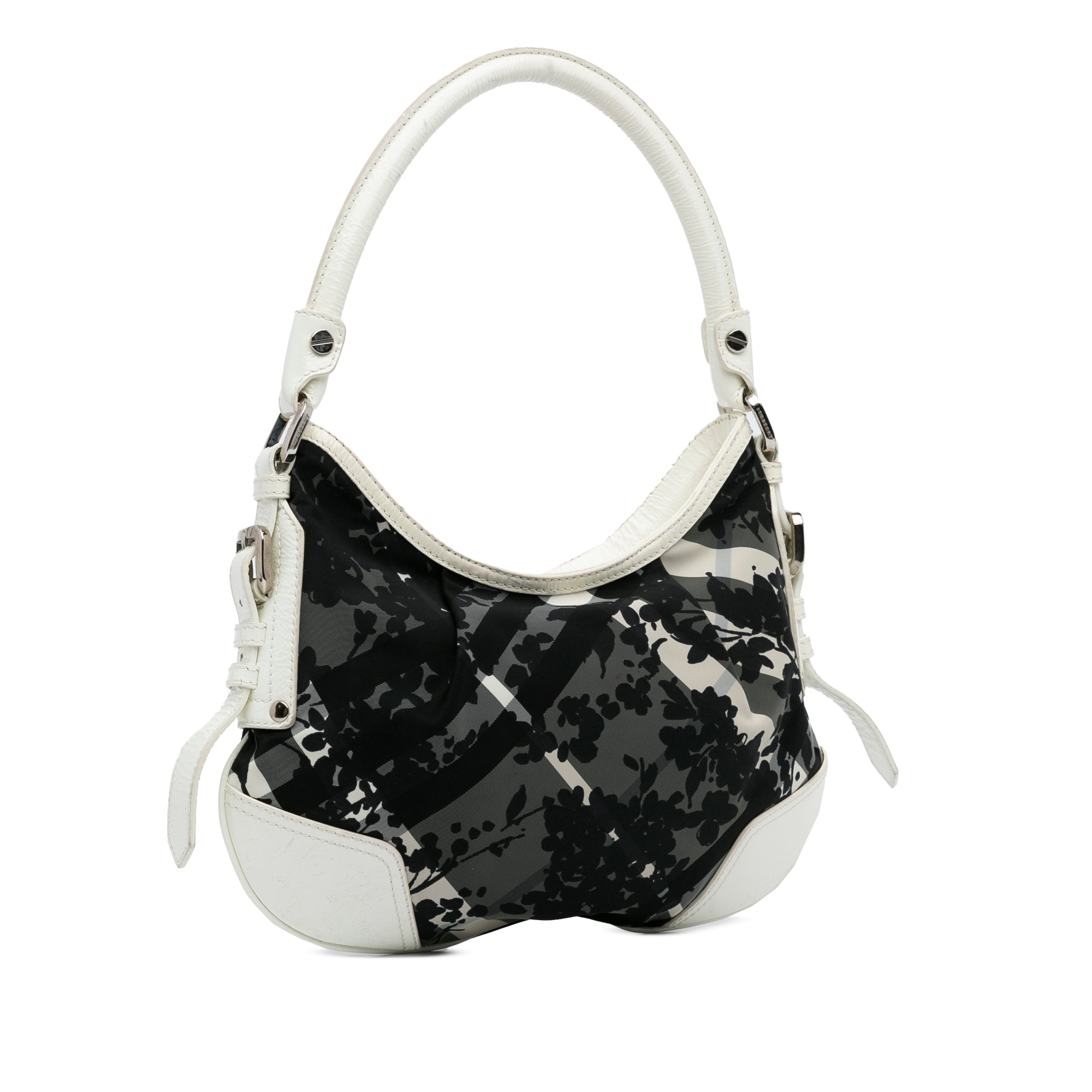 Floral Beat Check Foley Hobo Bag