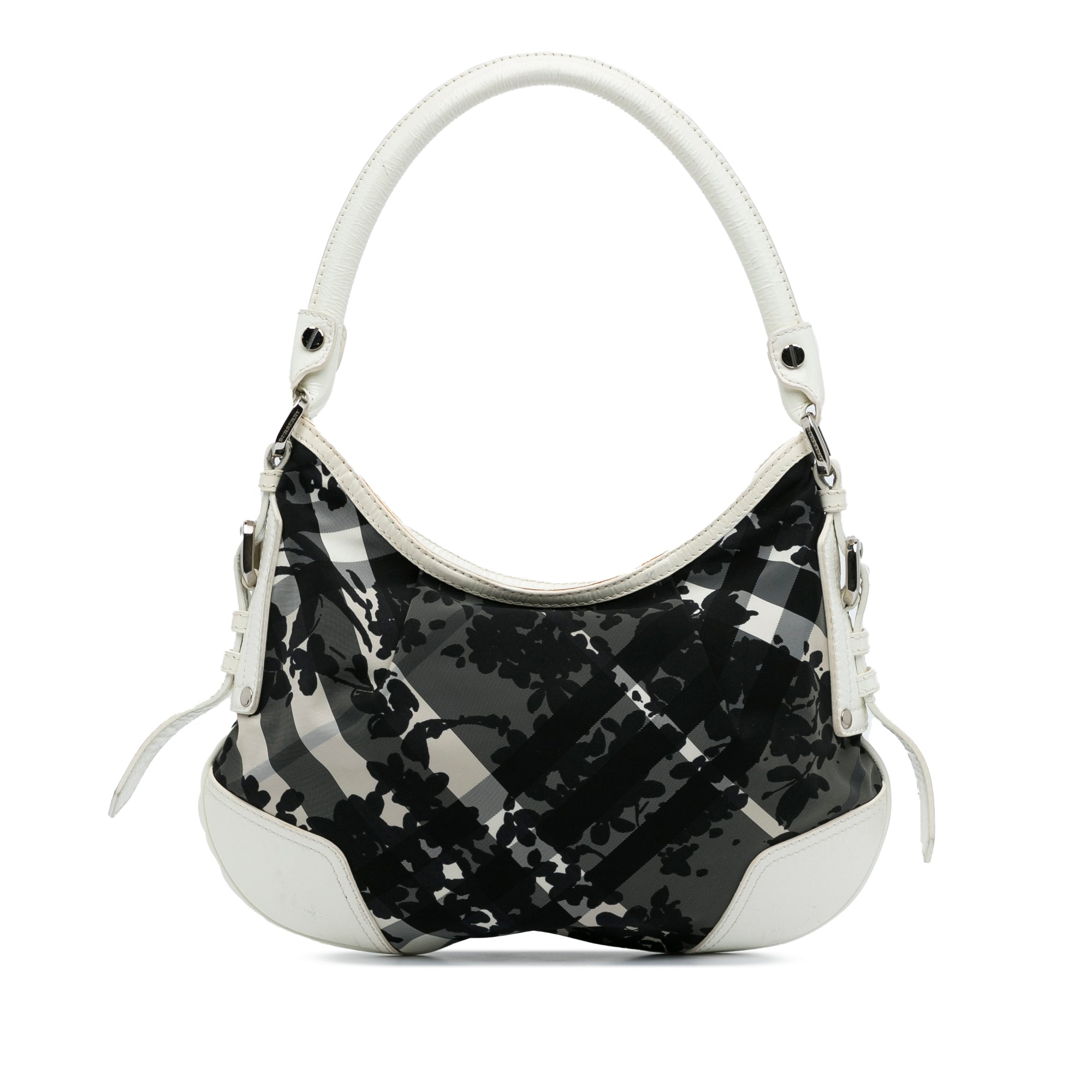 Floral Beat Check Foley Hobo Bag