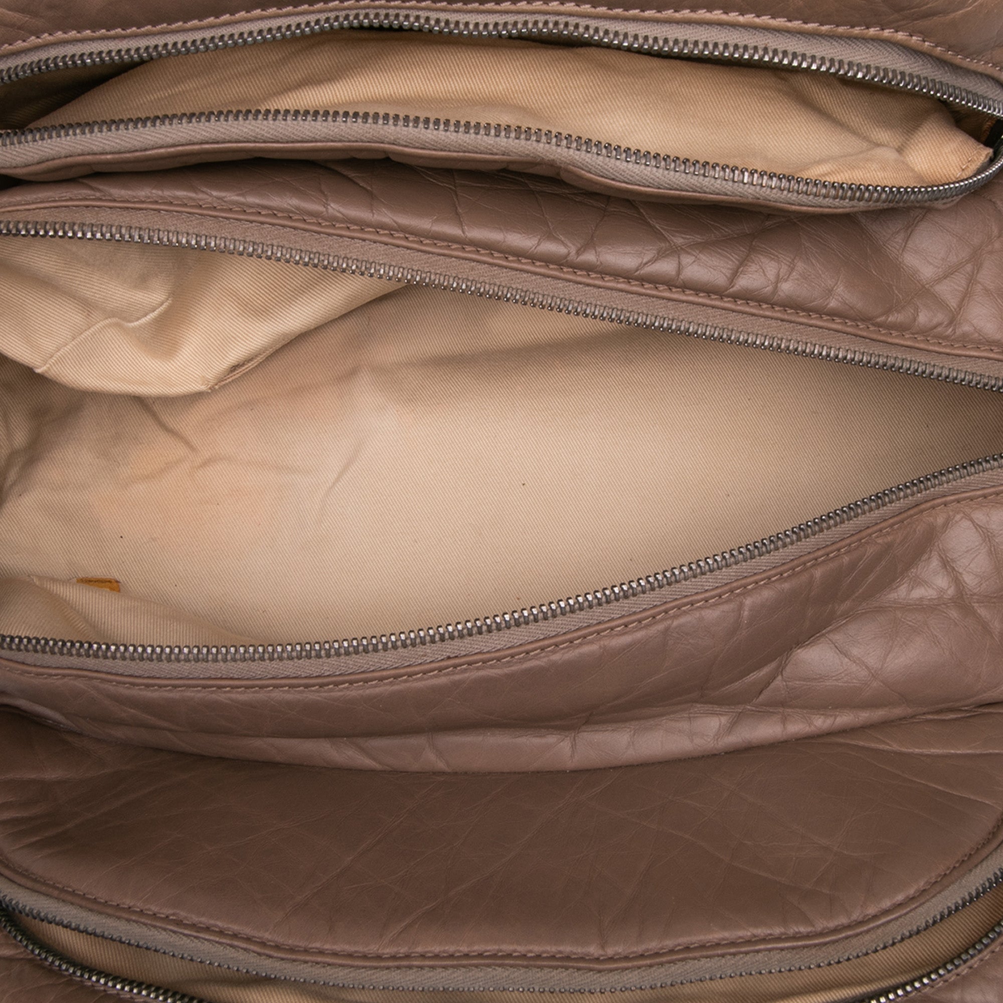 Distressed Lambskin Lady Braid Bowler Bag