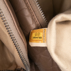 Distressed Lambskin Lady Braid Bowler Bag