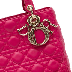 Medium Lambskin Cannage Lady Dior