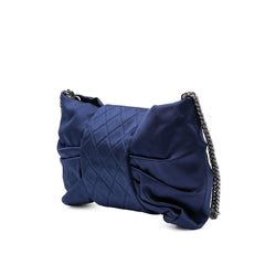 CC Satin Bow Clutch with Chain