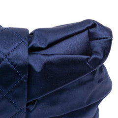 CC Satin Bow Clutch with Chain