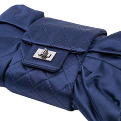 CC Satin Bow Clutch with Chain