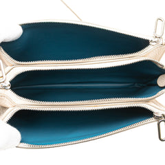 Grained Goatskin Penhurst D-Ring Triple Zip Crossbody