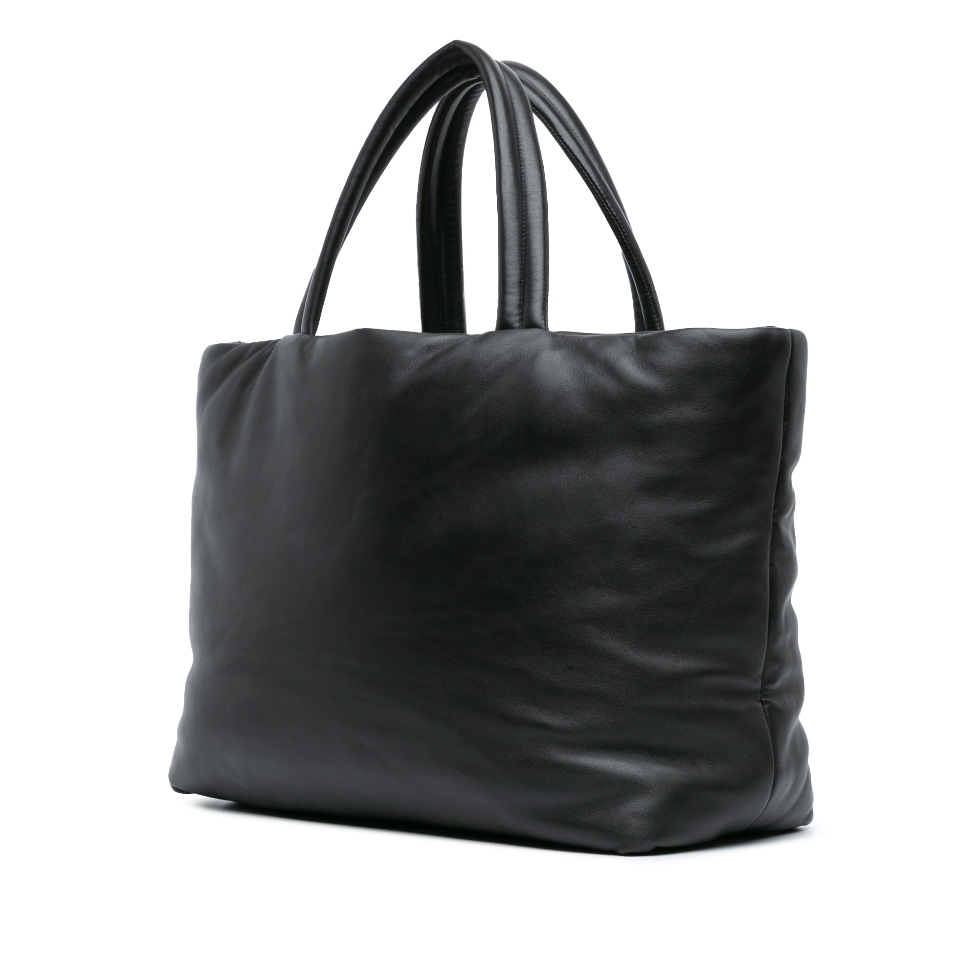 Lambskin Wide Puffer Tote