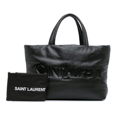 Lambskin Wide Puffer Tote