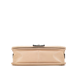 Old Medium Aged Calfskin Double Stitch Boy Flap