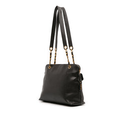 Caviar Front Pocket Chain Tote