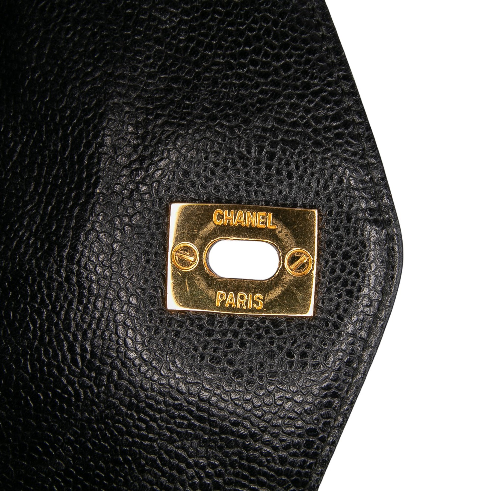 Caviar Front Pocket Chain Tote