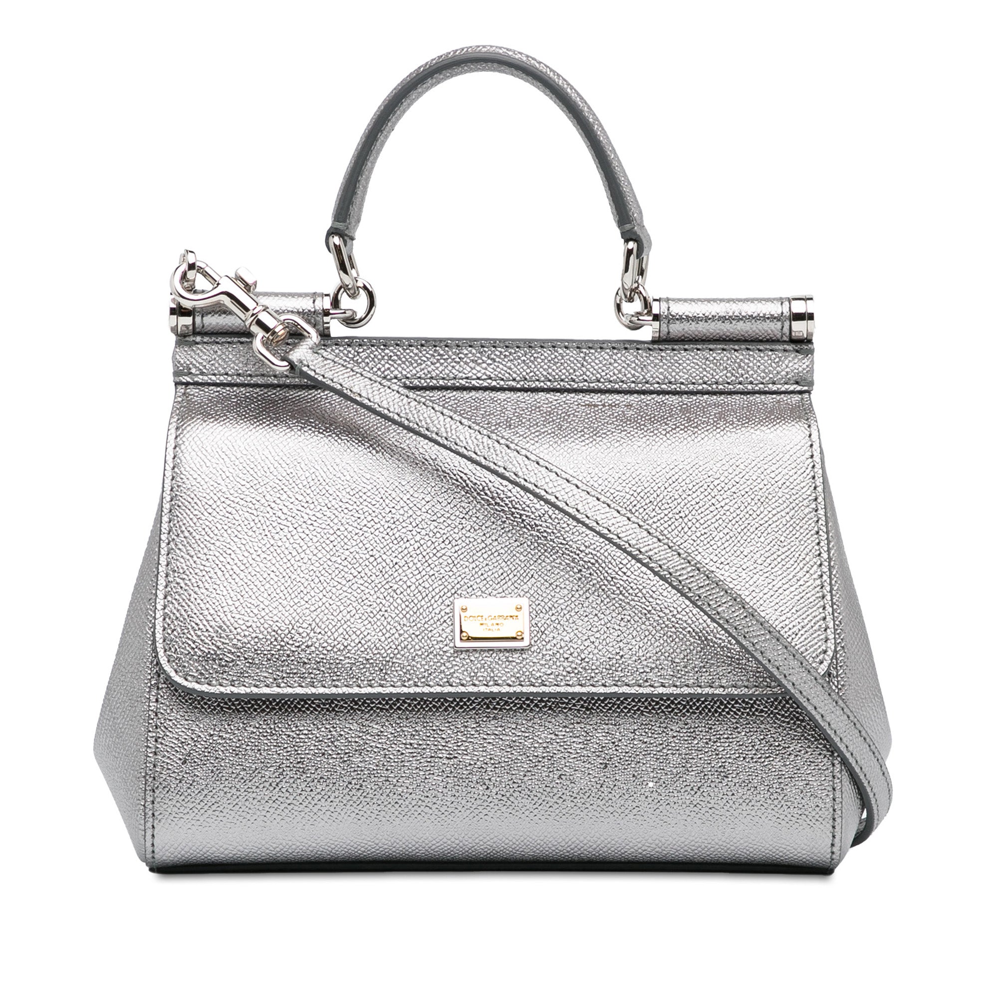 Metallic Leather Miss Sicily Satchel_0