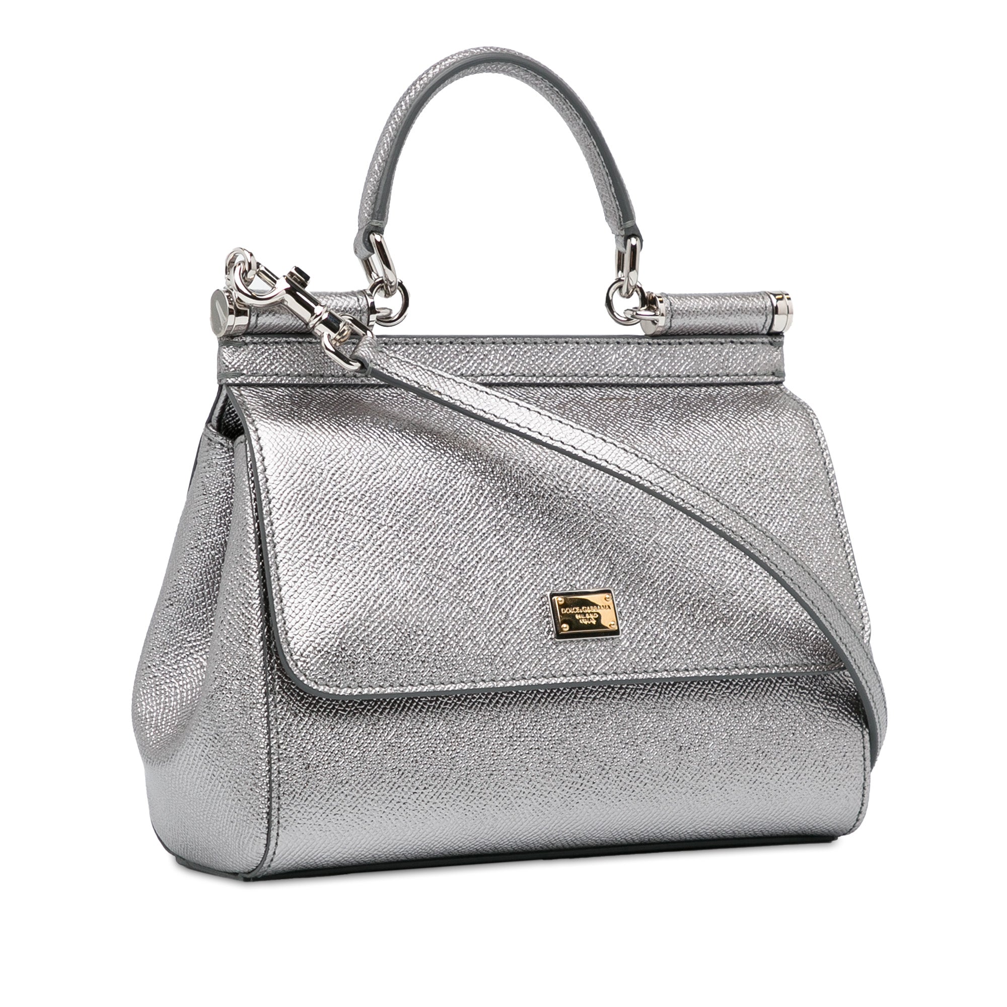 Metallic Leather Miss Sicily Satchel_1