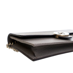 Leather Interlocking G Dollar Wallet on Chain