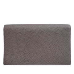 Leather Interlocking G Dollar Wallet on Chain