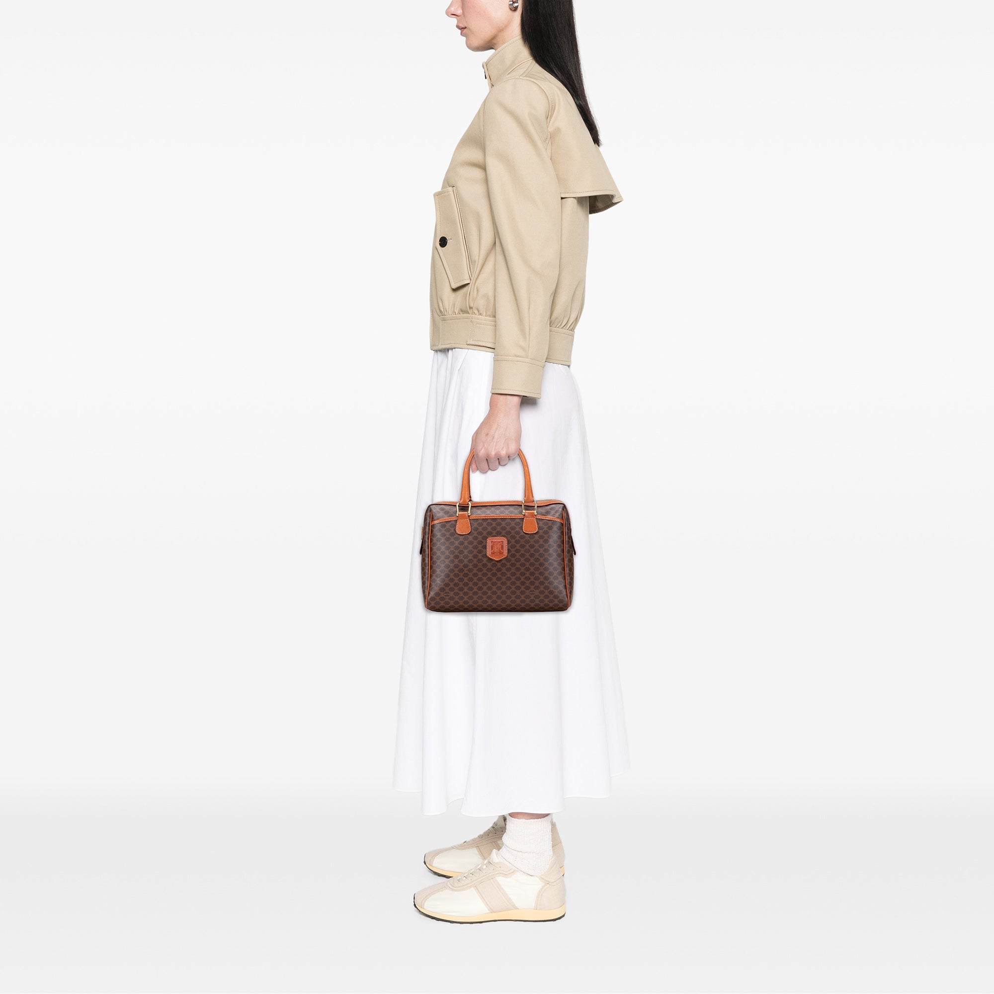 Macadam Coated Canvas Handbag