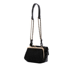Mini Patent Lace Kiss Lock Flap Double Bag