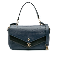 Mini Quilted Sheepskin Double Chevron Flap