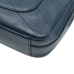 Mini Quilted Sheepskin Double Chevron Flap