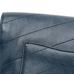 Mini Quilted Sheepskin Double Chevron Flap